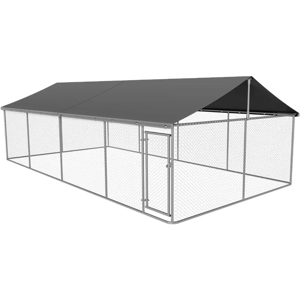 Outdoor Heavy Duty Dog Kennel Steel Fence with Secure Lock