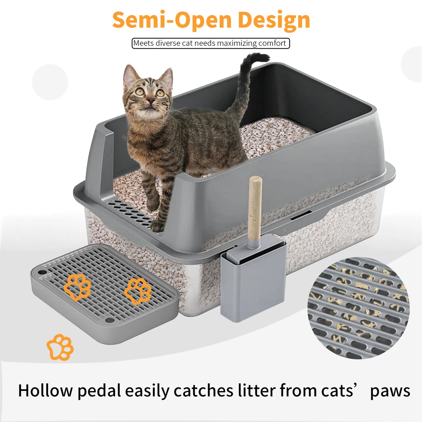 Enclosed Stainless Steel Cat Litter Box