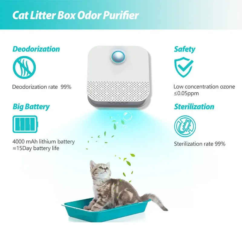 Smart Cat Odor Purifier for Cats Litter Box Deodorizer