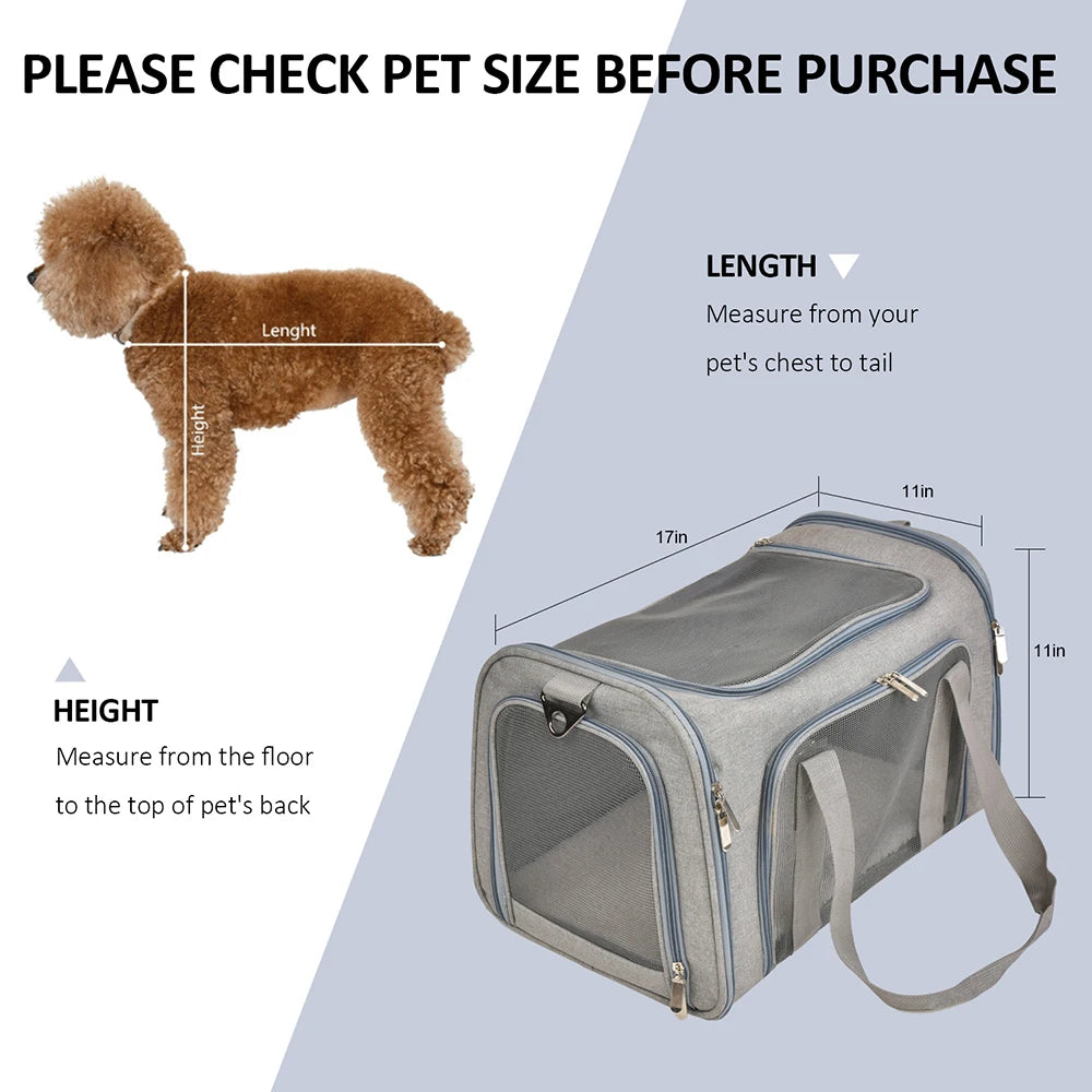 Pet Carrier Bag Soft Side Backpack