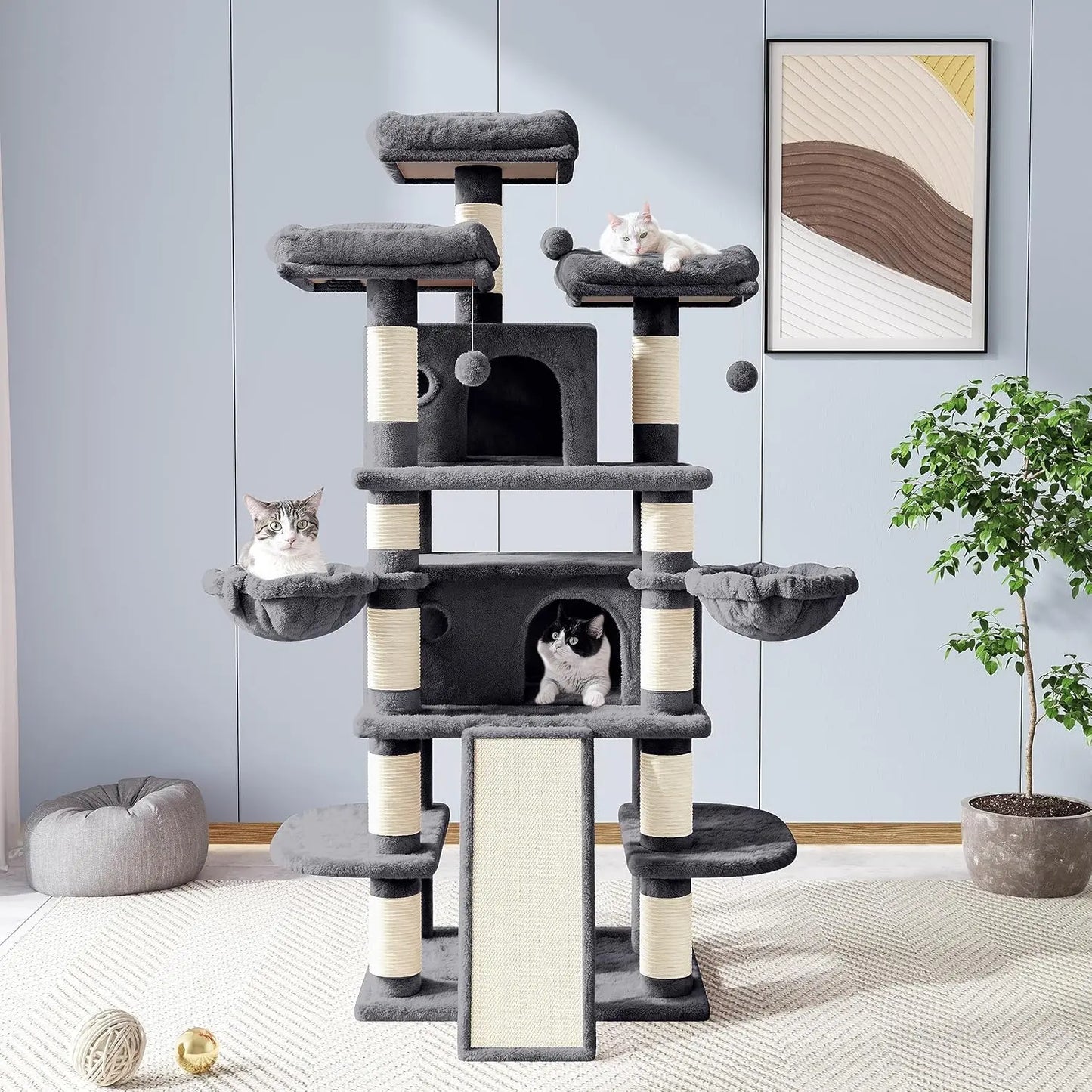 68 Inches Cat Tree House