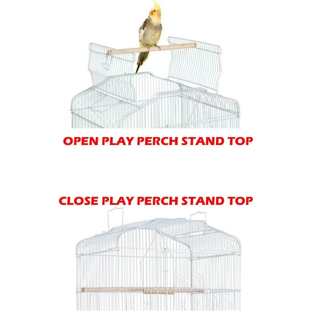 Large Birdcage with Detachable Rolling Stand