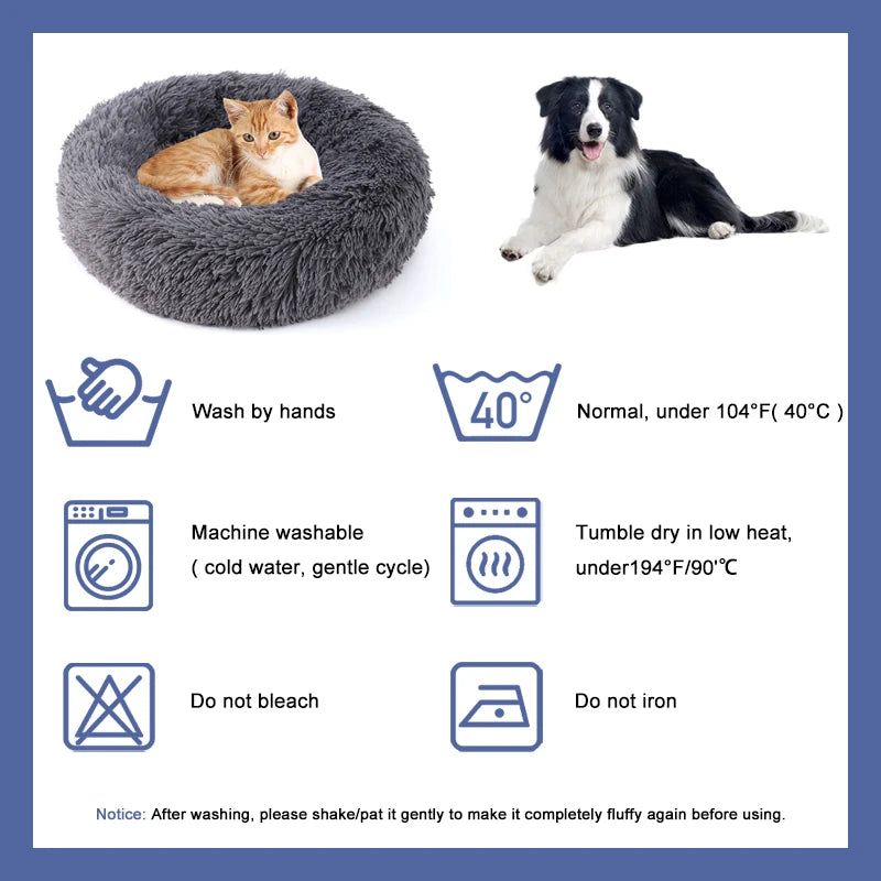 40-100cm Fluffy Pets Bed Super Warm and Soft