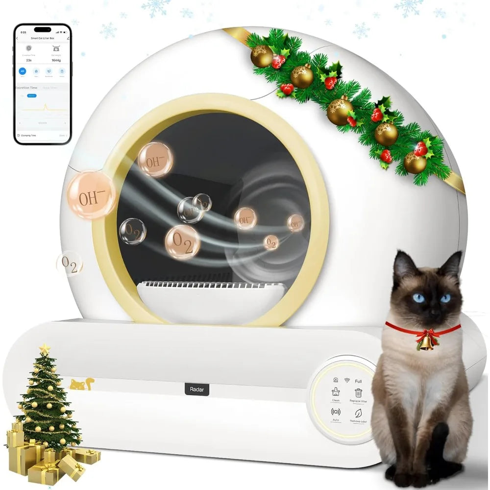 Automatic Cat Litter Box Self Cleaning, Smart  Litter Box