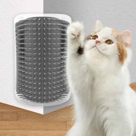 Cat Grooming and Accessory Products: Self-Grooming Wall Brushes, Corner Scrapers and Styling Tools