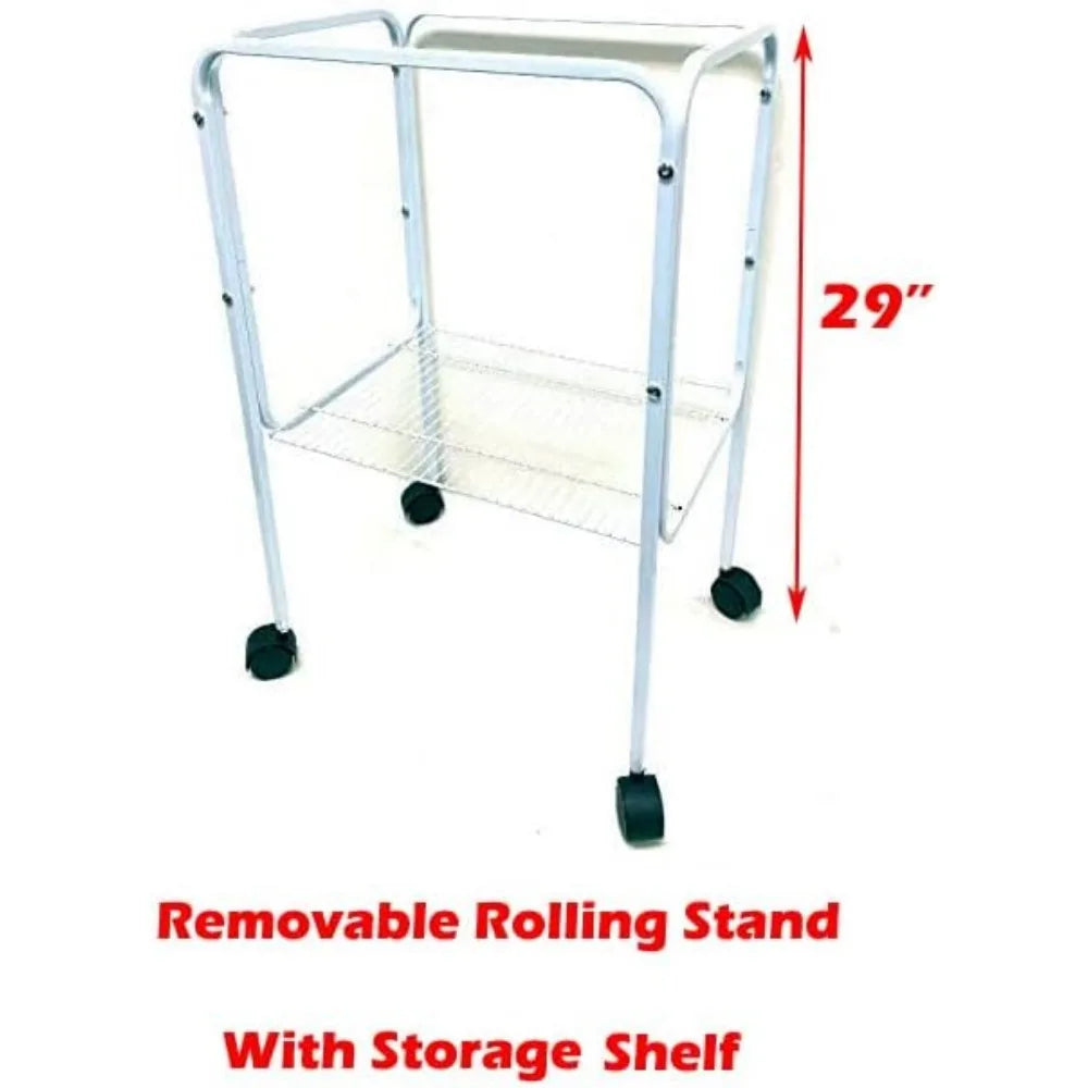 Large Birdcage with Detachable Rolling Stand