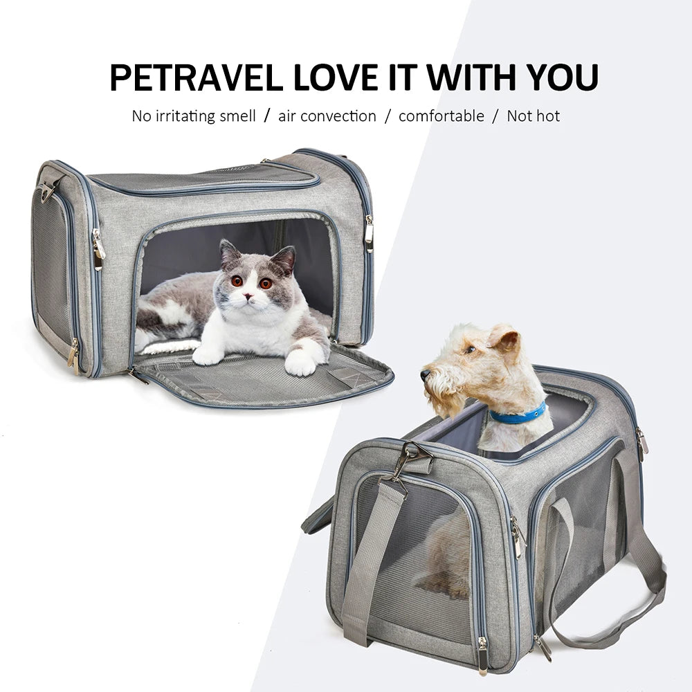 Pet Carrier Bag Soft Side Backpack