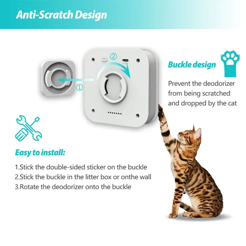 Smart Cat Odor Purifier for Cats Litter Box Deodorizer