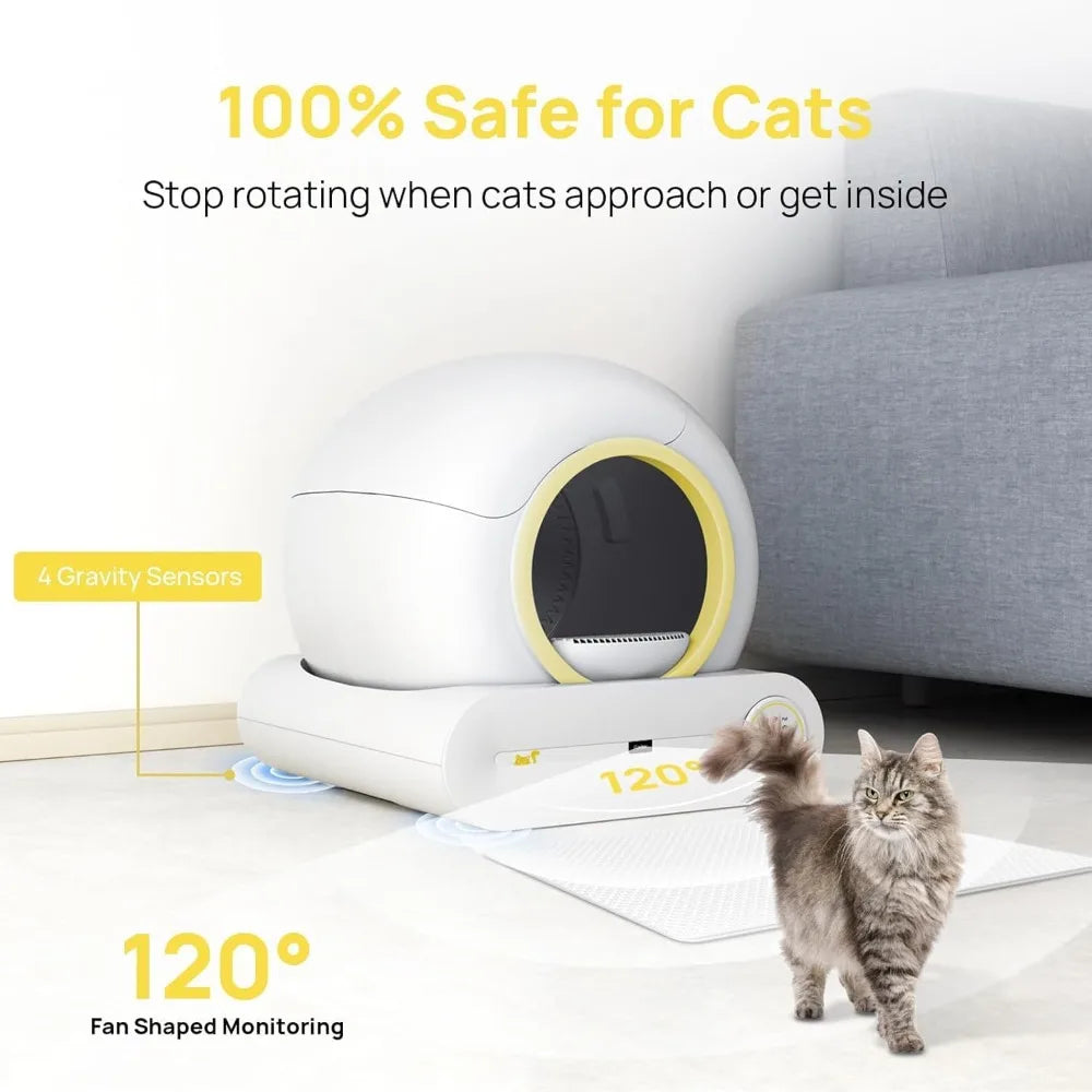 Automatic Cat Litter Box Self Cleaning, Smart  Litter Box