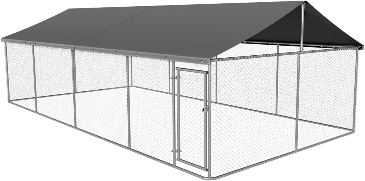 Outdoor Heavy Duty Dog Kennel Steel Fence with Secure Lock